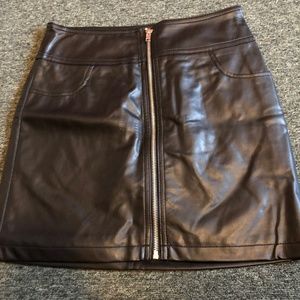 Faux Leather Mini Skirt